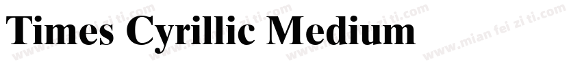Times Cyrillic Medium字体转换